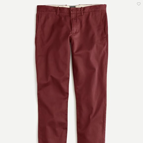 J.Crew - 484 Slim Fit Pant in Str Chino Sz 31/30 Altered to 28" - CL Burgundy - Picture 1 of 4
